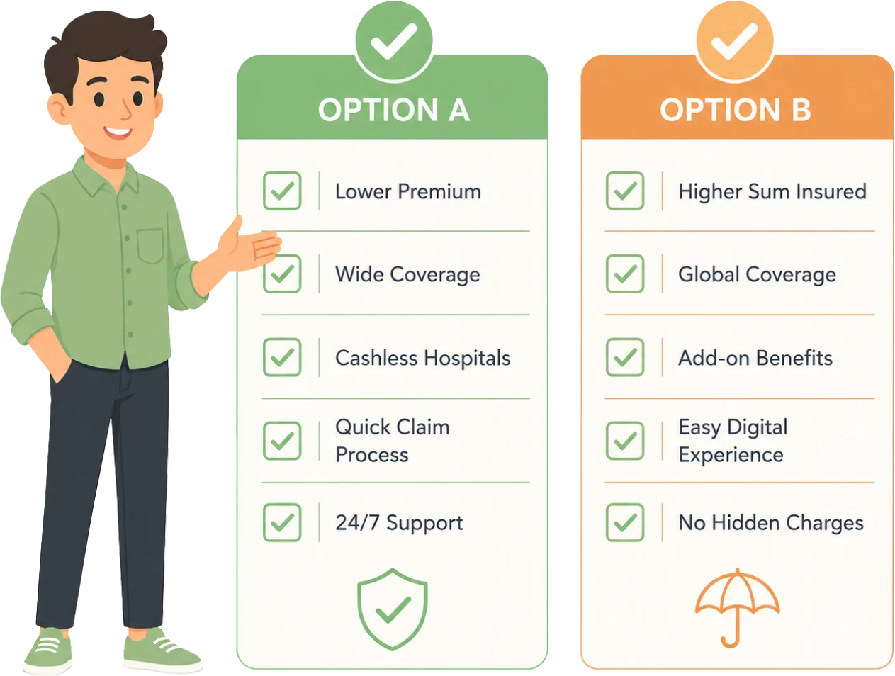 Insurance protection illustration